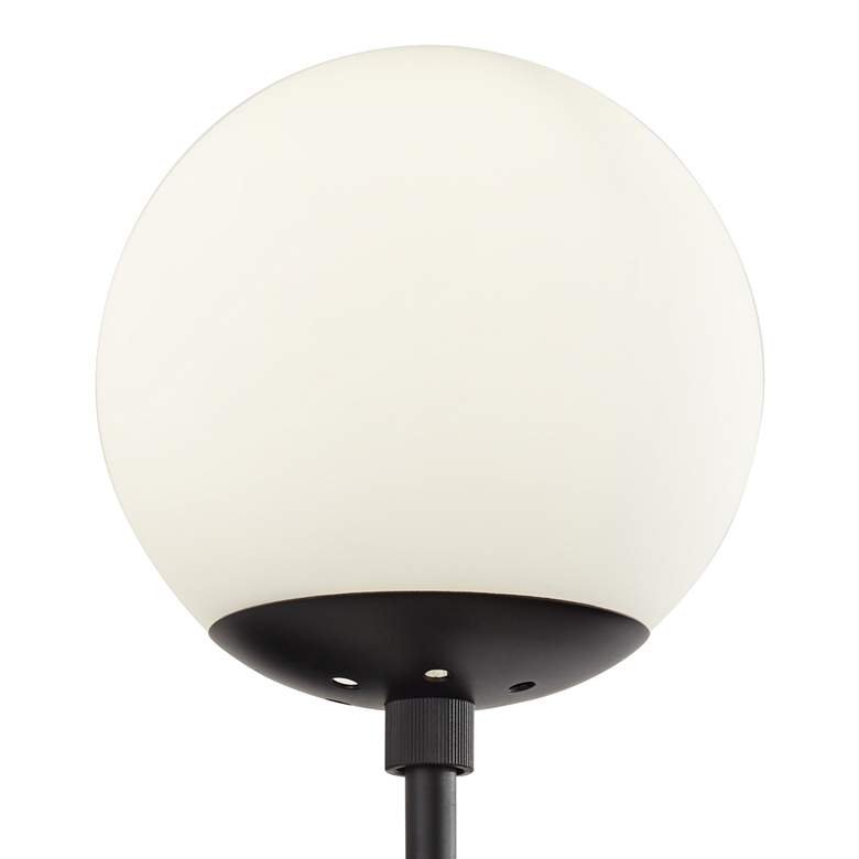 Image 3 Possini Euro Oso 17 3/4" High Black and Opal Orb Modern Wall Sconce more views