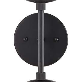 Image4 of Possini Euro Oso 17 3/4" High Black and Opal Orb Modern Wall Sconce more views