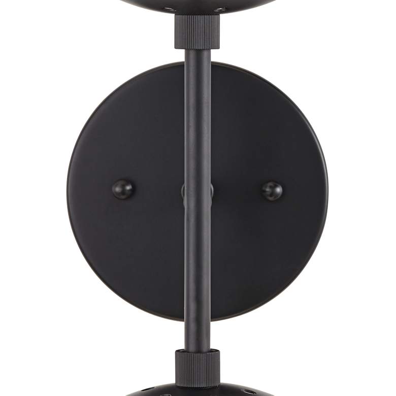 Image 4 Possini Euro Oso 17 3/4" High Black and Opal Orb Modern Wall Sconce more views