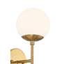 3_Possini Euro Oso 18" High Gold Opal Glass 2-Light Wall Sconce Set of 2 more views