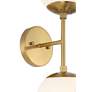 4_Possini Euro Oso 18" High Gold Opal Glass 2-Light Wall Sconce Set of 2 more views