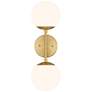5_Possini Euro Oso 18" High Gold Opal Glass 2-Light Wall Sconce Set of 2 more views