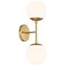 6_Possini Euro Oso 18" High Gold Opal Glass 2-Light Wall Sconce Set of 2 more views