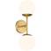 Possini Euro Oso 18" High Gold Opal Glass 2-Light Wall Sconce