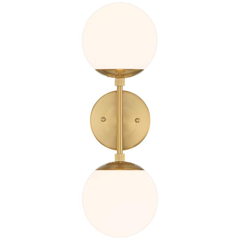 Image 5 Possini Euro Oso 18" High Gold Opal Glass 2-Light Wall Sconce more views