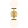 5_Possini Euro Oso 18" High Gold Opal Glass 2-Light Wall Sconce more views