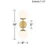 Possini Euro Oso 18" High Gold Opal Glass 2-Light Wall Sconce