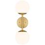 Possini Euro Oso 18"H Gold Opal Glass 2-Light Wall Sconce