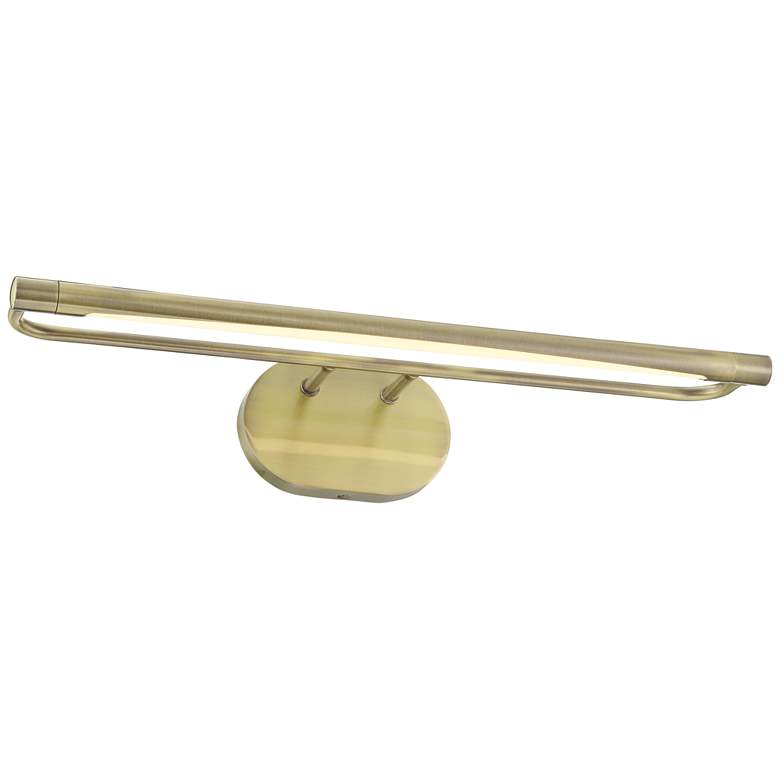 Image 2 Possini Euro Oswin 24" Wide Antique Brass LED Picture Light
