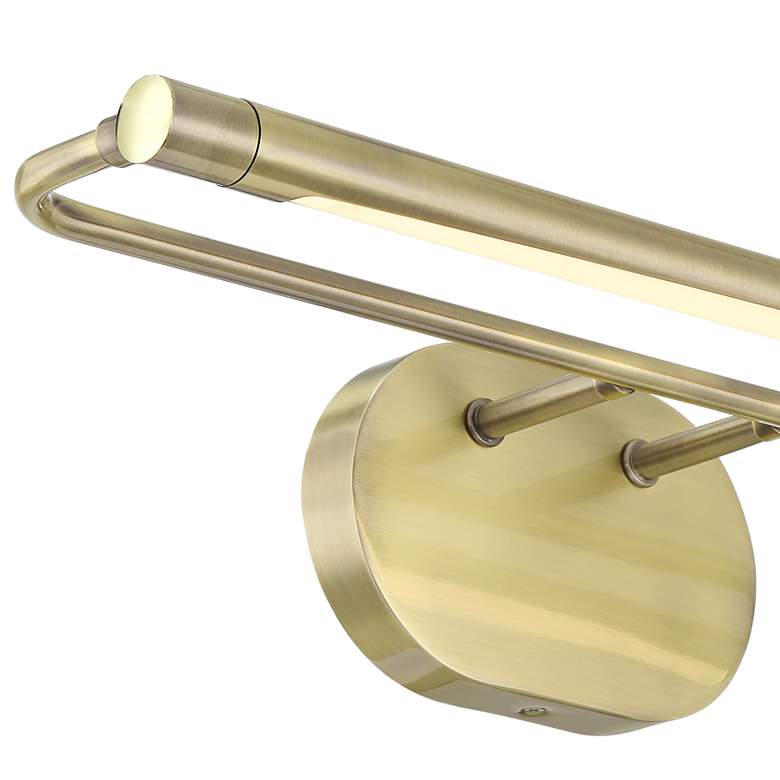 Image 3 Possini Euro Oswin 24" Wide Antique Brass LED Picture Light more views