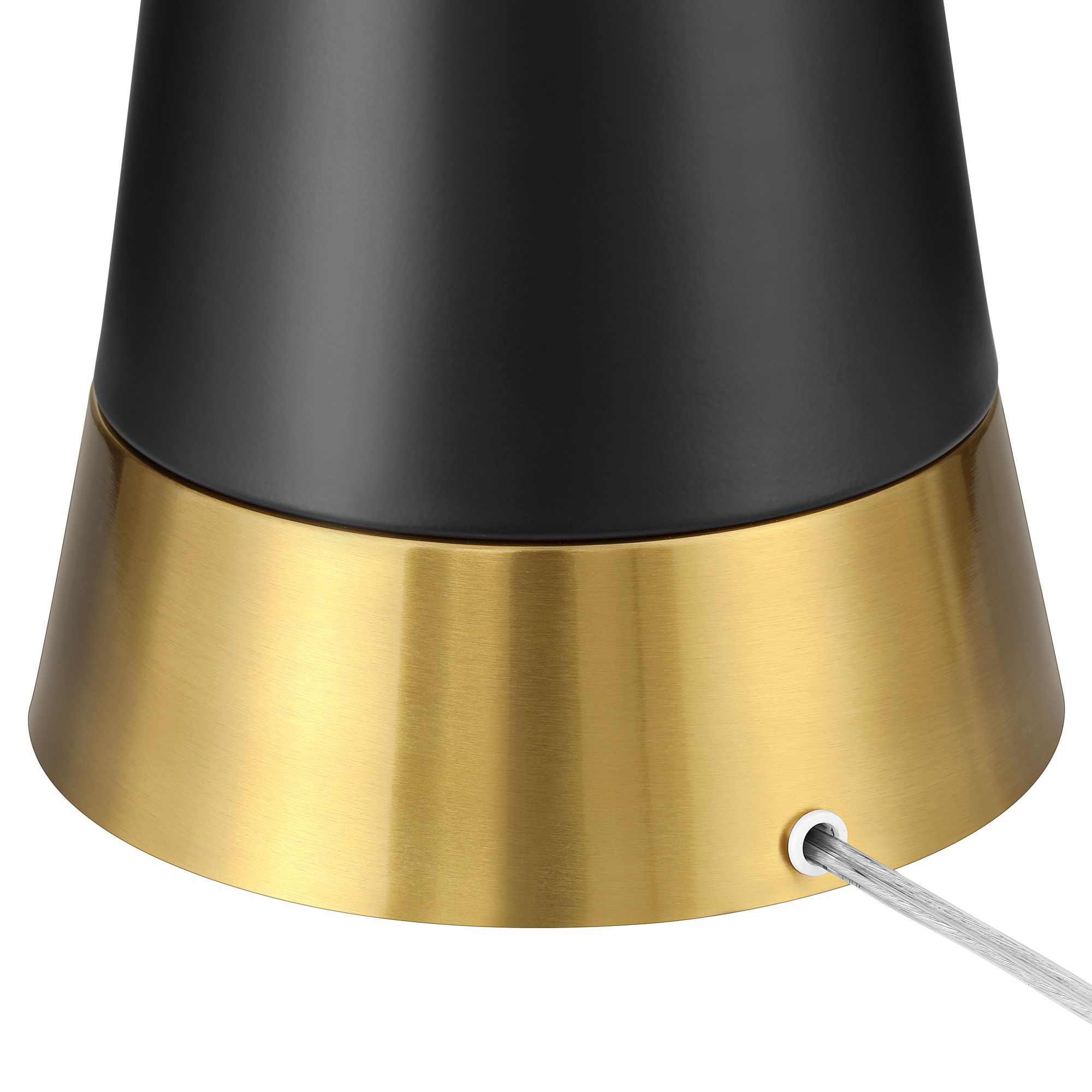 Possini Euro Otis 66" High Gold and Black Modern Tray Table Floor Lamp in scene