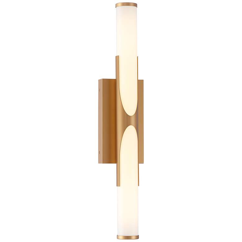 Image 2 Possini Euro Oyama 24 3/4" Wide Gold LED Bath Light