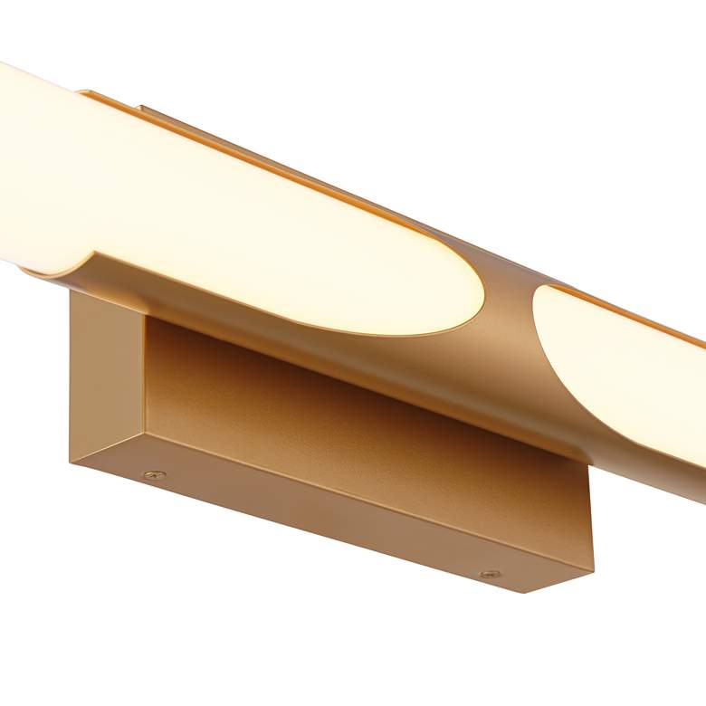Image 4 Possini Euro Oyama 24 3/4" Wide Gold LED Bath Light more views
