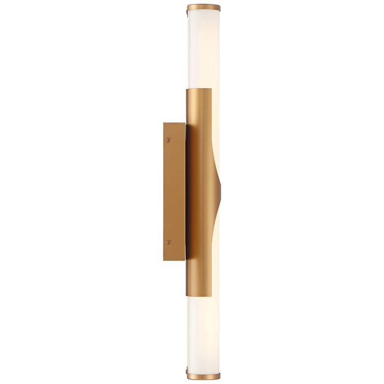 Image 7 Possini Euro Oyama 24 3/4" Wide Gold LED Bath Light more views