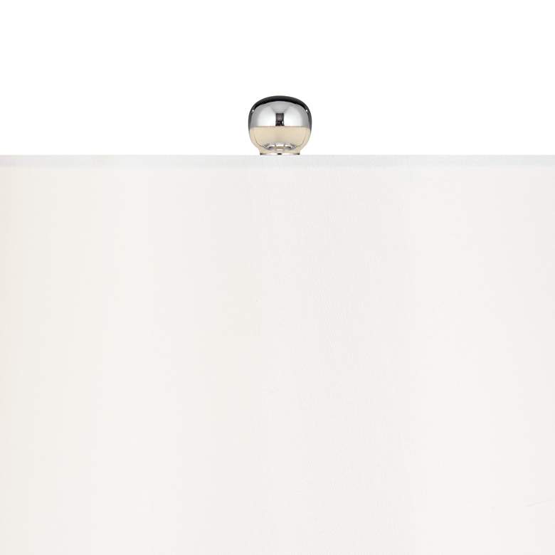 Image 2 Possini Euro Pablo 27" Blue Swirl Lamp with Square Black Marble Riser more views