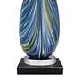 7_Possini Euro Pablo 27" Blue Swirl Lamp with Square Black Marble Riser more views