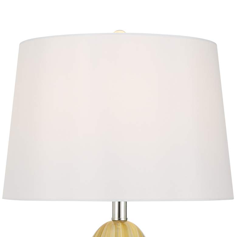 Image 3 Possini Euro Pablo 27" High Modern Yellow Vortex Art Glass Table Lamp more views