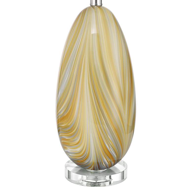 Image 6 Possini Euro Pablo 27" High Modern Yellow Vortex Art Glass Table Lamp more views