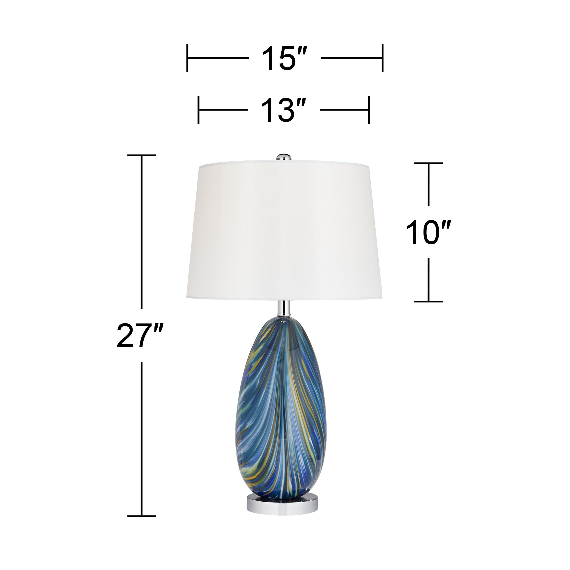 Watch A Video About the Possini Euro Pablo Modern Blue Art Glass Table Lamp