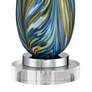 Possini Euro Pablo 28 1/2" Blue Glass Table Lamp with Acrylic Riser