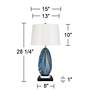 Watch A Video About the Possini Euro Pablo Modern Blue Art Glass Table Lamp