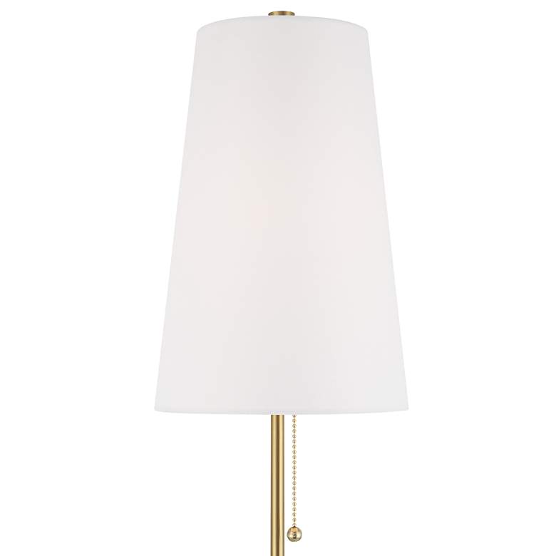 Image 4 Possini Euro Paige 28 1/2" Marble and Brass Console Table Lamp more views