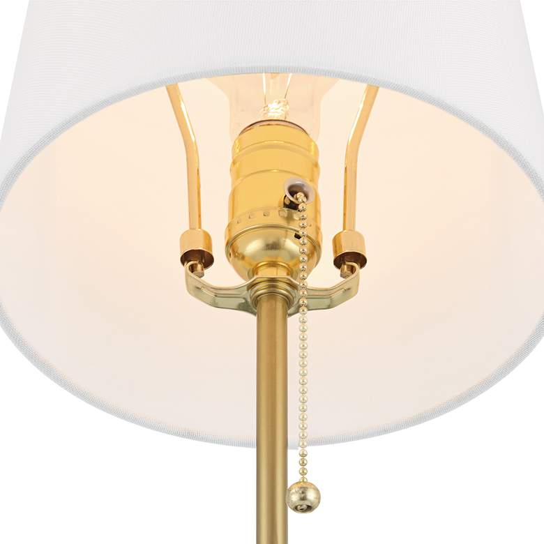 Image 5 Possini Euro Paige 28 1/2" Marble and Brass Console Table Lamp more views