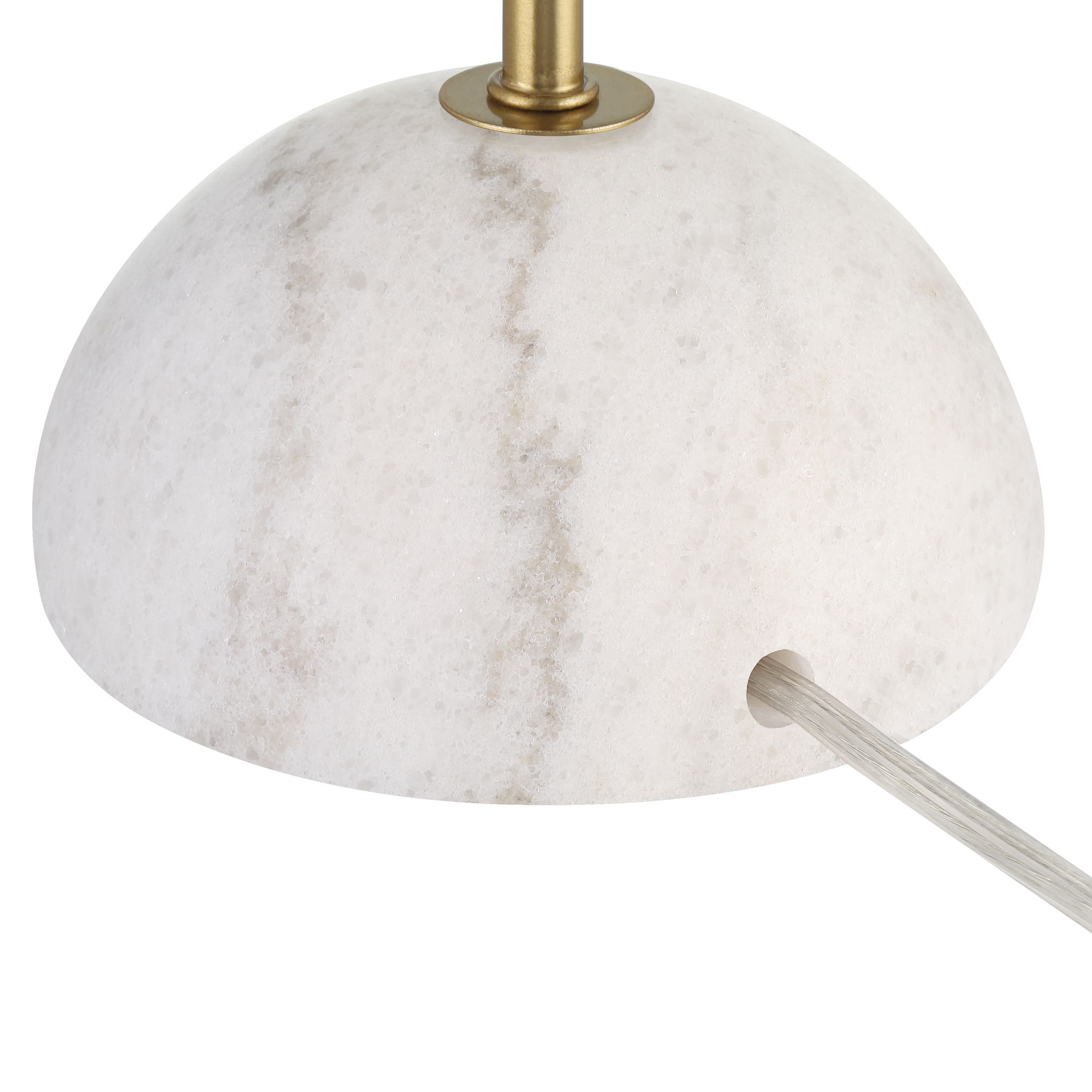 Possini Euro Paige 28 1/2" Marble and Brass Console Table Lamp in scene