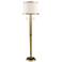 Possini Euro Palisade 64" Luxe Satin Brass and Marble Floor Lamp