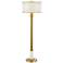 Possini Euro Paramus 73 3/4" Brass Faux Marble Tall 4-Light Floor Lamp