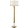 Possini Euro Paramus Brass and Faux Marble Oversize 4-Light Floor Lamp
