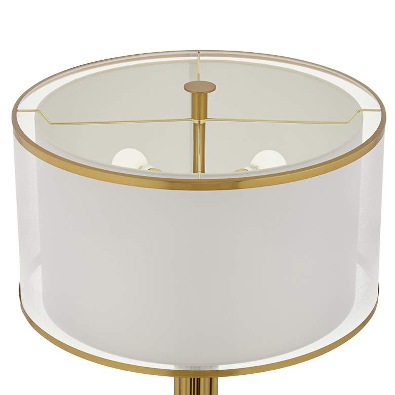Image 6 Possini Euro Paramus Brass and Faux Marble Oversize 4-Light Floor Lamp more views