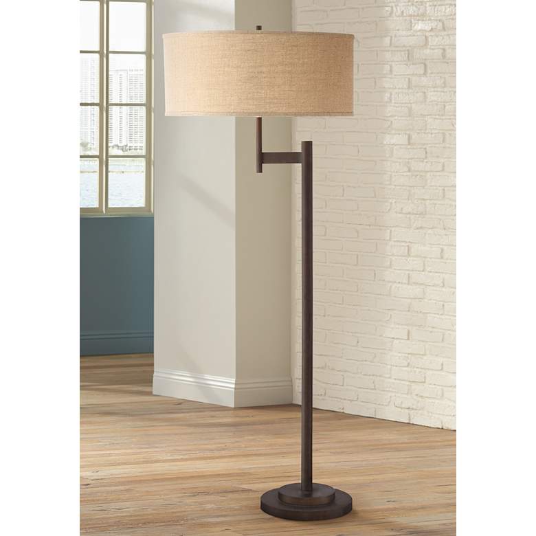 Image 1 Possini Euro Parker II Light Blaster&#8482; 4-Light Oversize Floor Lamp