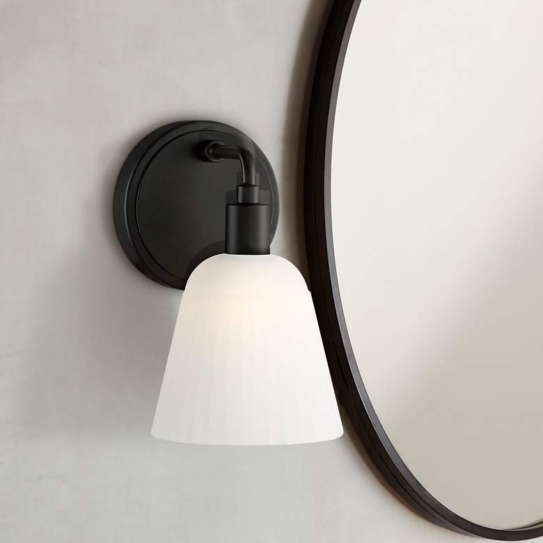 Image 1 Possini Euro Pascal 9" High Bronze Wall Sconce