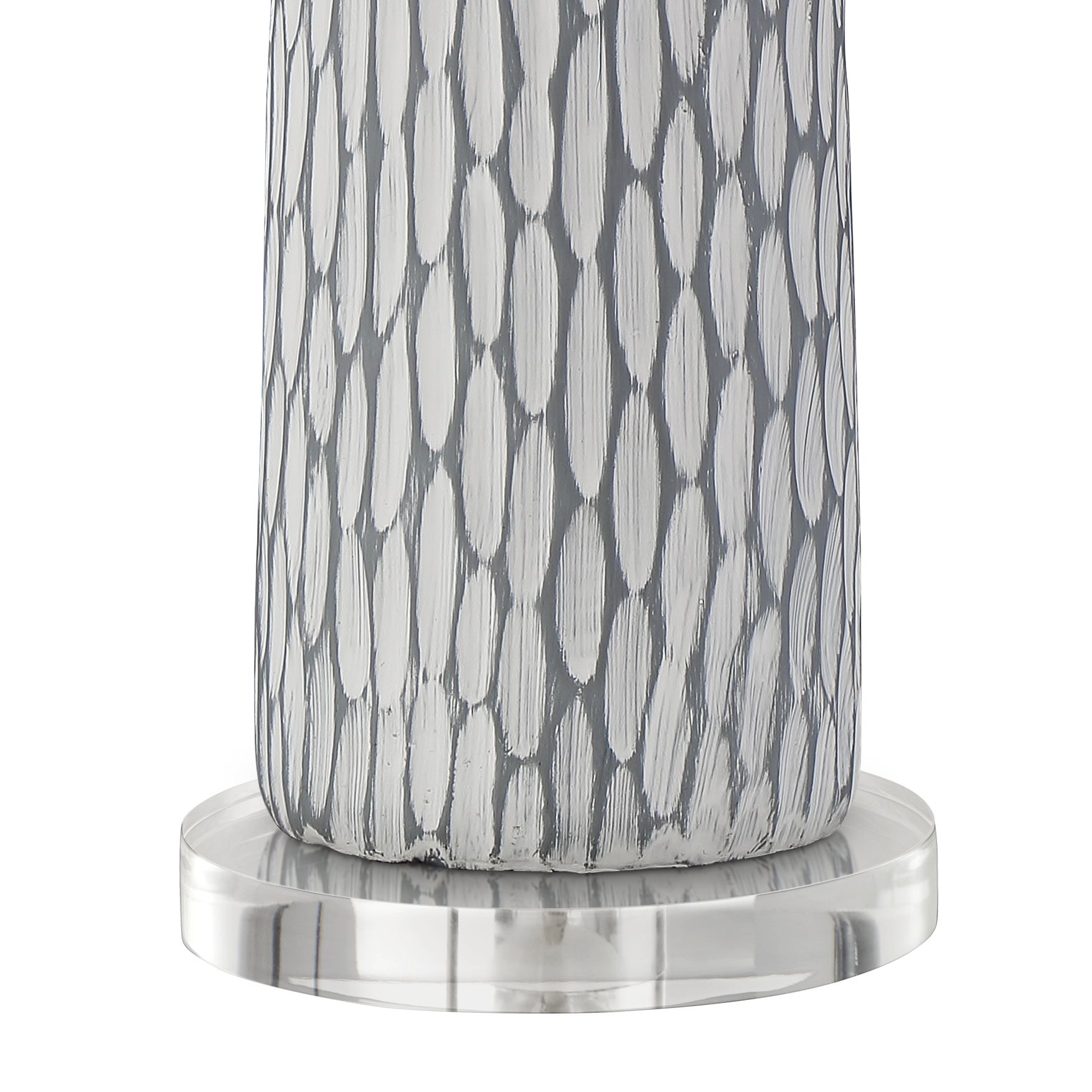 Image 5 Possini Euro Patrick 27 1/4" Gray and White Ceramic Lamp with Riser more views