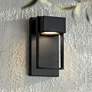 1_Possini Euro Pavel 9 1/2" High Black Dark Sky LED Outdoor Wall Light