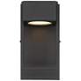 4_Possini Euro Pavel 9 1/2" High Black Dark Sky LED Outdoor Wall Light more views