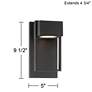7_Possini Euro Pavel 9 1/2" High Black Dark Sky LED Outdoor Wall Light more views