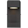 Possini Euro Pavel 9 1/2" High Black LED Outdoor Wall Light Set of 2