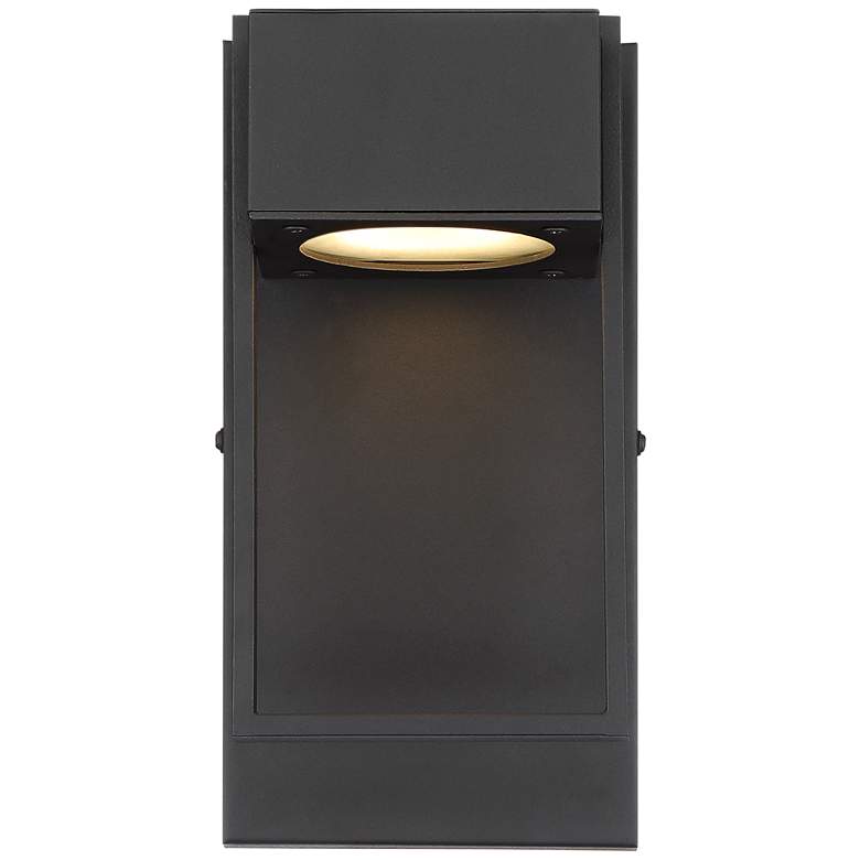 Image 4 Possini Euro Pavel 9 1/2 inch High Textured Black Modern Wall Sconce more views