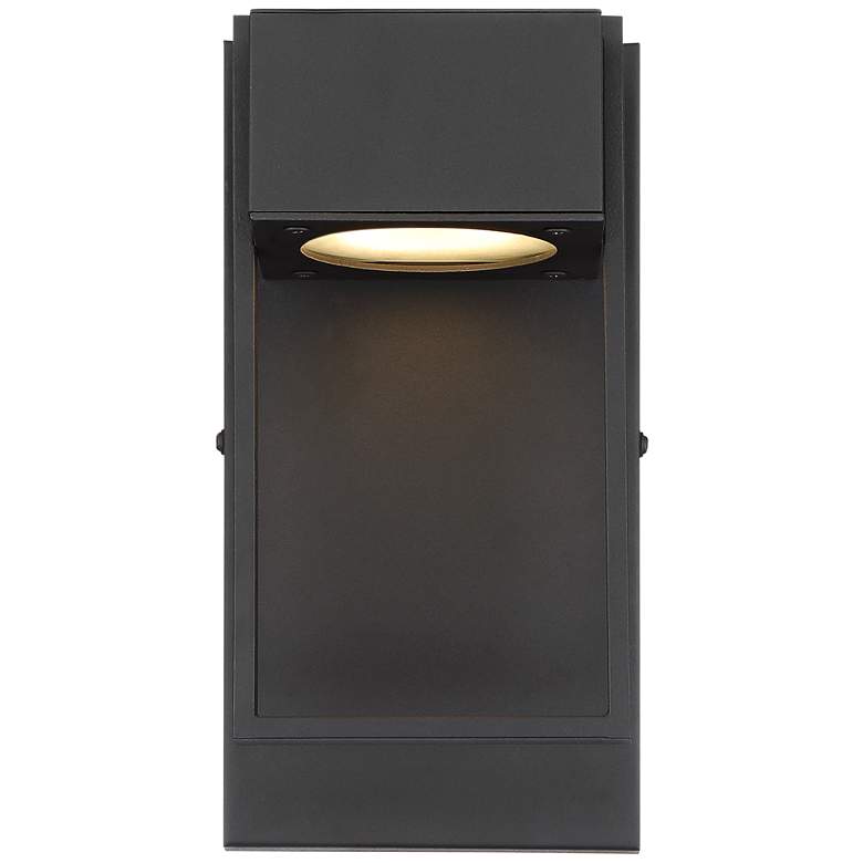 Image 4 Possini Euro Pavel 9 1/2" High Textured Black Modern Wall Sconce more views
