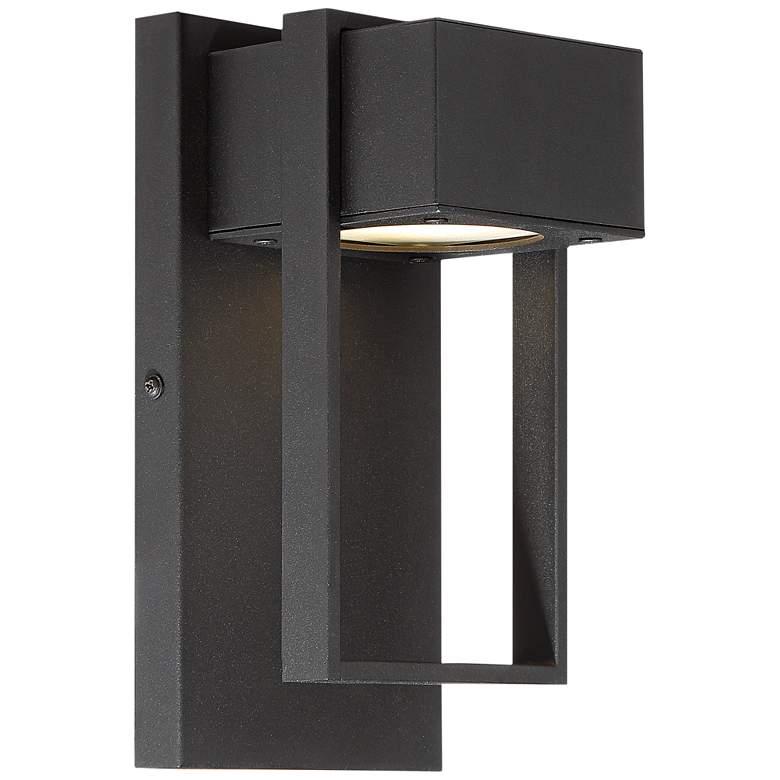 Image 5 Possini Euro Pavel 9 1/2" High Textured Black Modern Wall Sconce more views