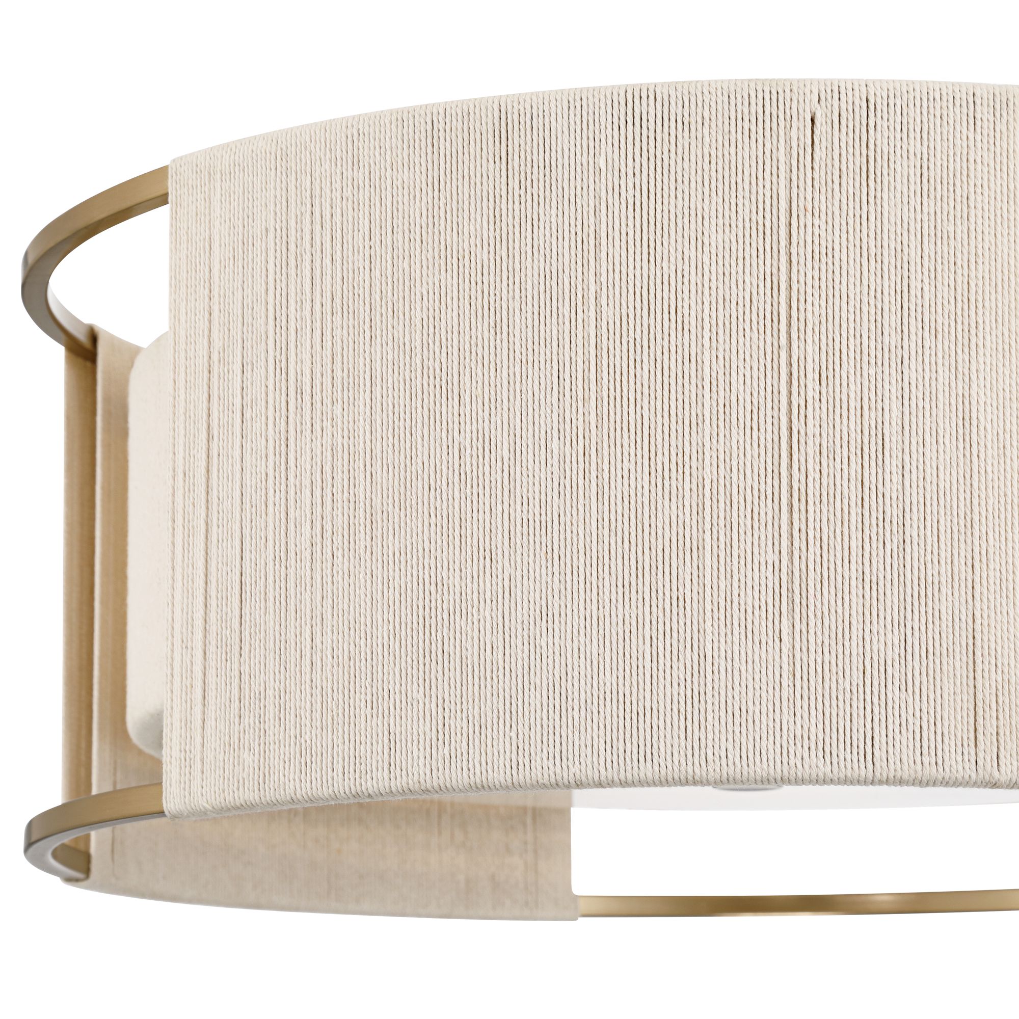 Image 4 Possini Euro Pavi 16" Wide Brass Yarn 3-Light Coastal Ceiling Light more views