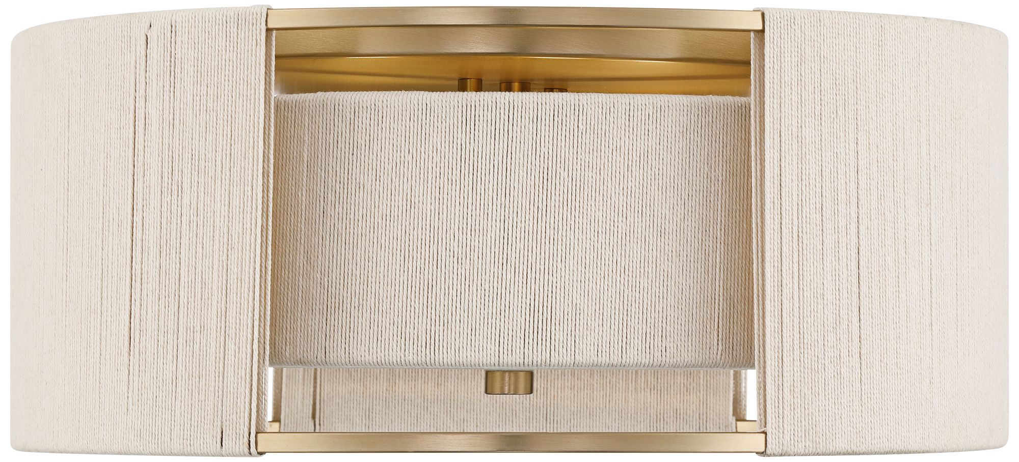 Image 7 Possini Euro Pavi 16" Wide Brass Yarn 3-Light Coastal Ceiling Light more views