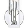 Possini Euro Pax 15" High Modern Clear Glass and Chrome Wall Sconce
