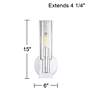 Possini Euro Pax 15" High Modern Clear Glass and Chrome Wall Sconce