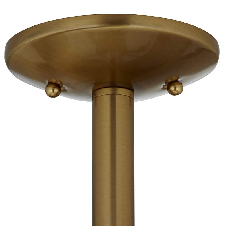 Image 4 Possini Euro Pedro 24" Wide Brass and Rattan 4-Light Ceiling Light more views