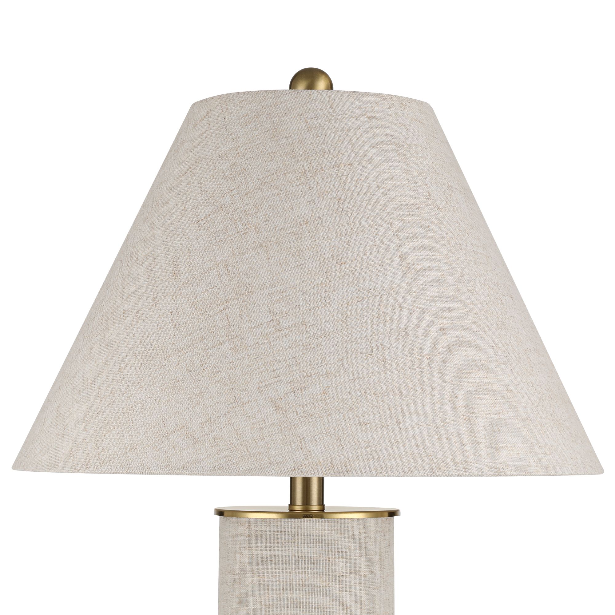 Image 4 Possini Euro Pelion 27 1/2" High Oatmeal Burlap Fabric USB Table Lamp more views