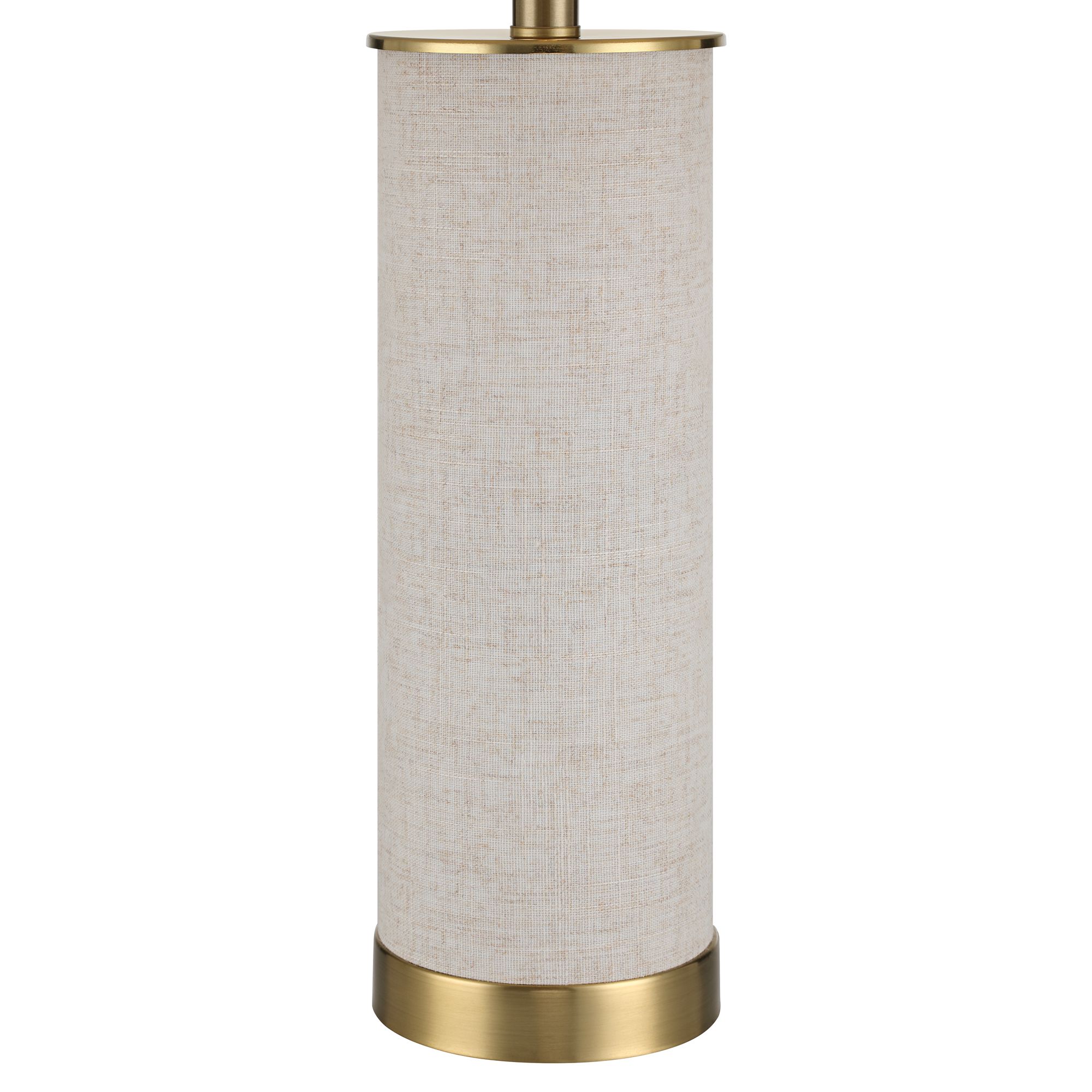 Possini Euro Pelion 27 1/2" High Oatmeal Burlap Fabric USB Table Lamp