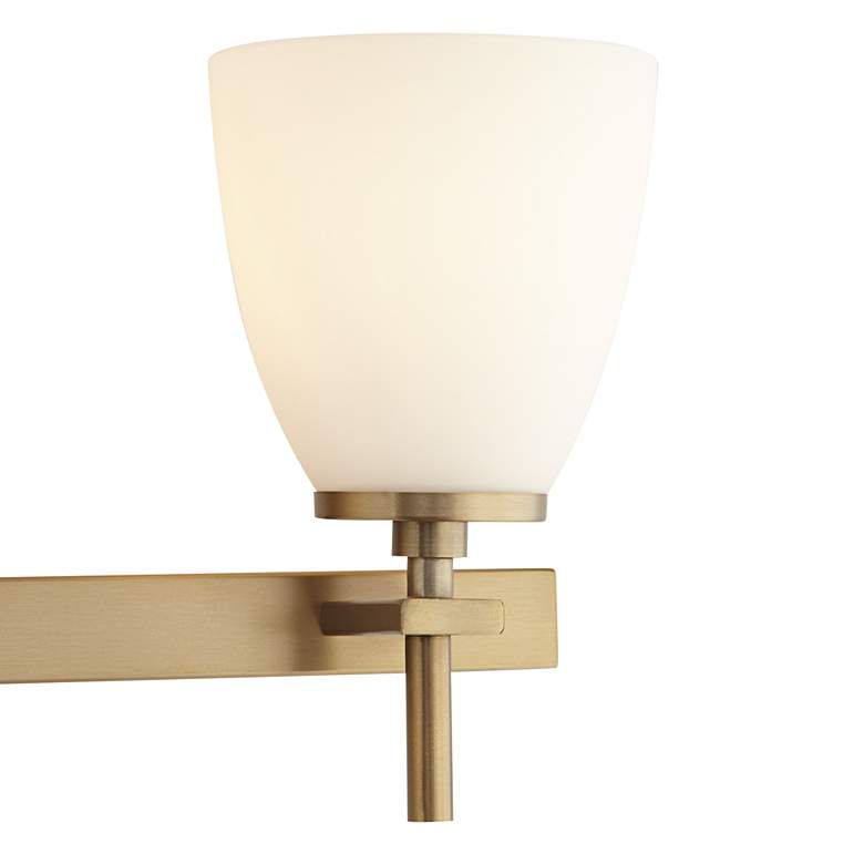 Image 3 Possini Euro Pell 20 inch Wide Brass 3-Light Bath Light more views